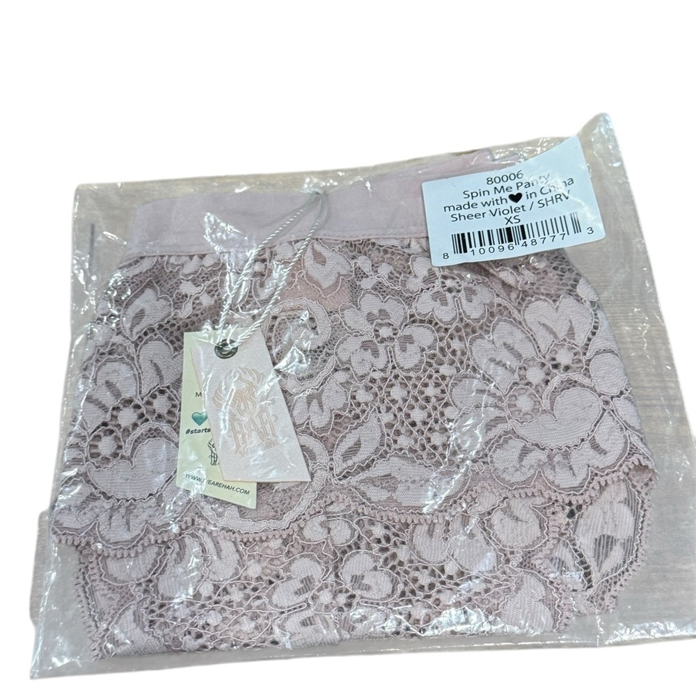 NWT We Are HAH Spin me panty mauve Sheer Violet Sold at Free People REVOLVE XS